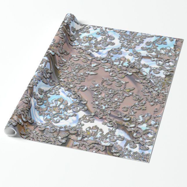 Papel De Regalo Danza de flujo de Damask (Desenrollado)