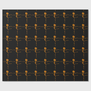 Papel De Regalo Danza divertida de ballet de esqueleto de Hallowee