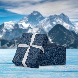 Papel De Regalo Dark Blue Grain Faux Leather