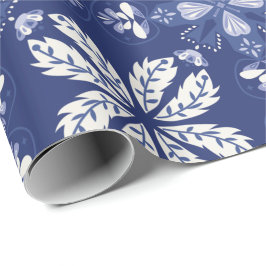 Papel De Regalo dark blue wrapping paper with a white butterfly
