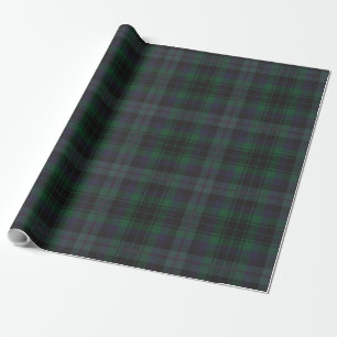 Papel De Regalo Dark Green Blue Tartan Plaid