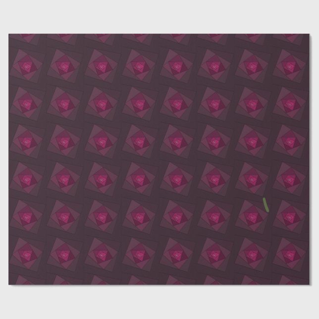 Papel De Regalo Dark Magenta Modern Geometric Layered Pattern  (Superficie plana)