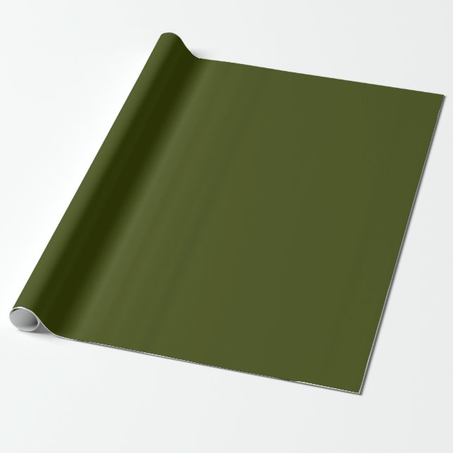 Papel De Regalo Dark Moss Green (Desenrollado)