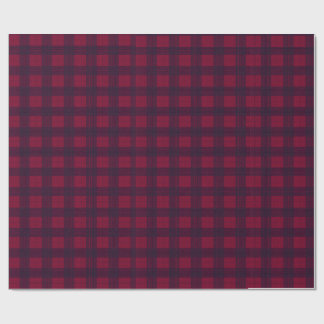 Papel De Regalo Dark Red and Navy Blue Tartan Wrapping Paper