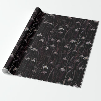 Papel De Regalo  Dark Snowdrop Wrapping Paper