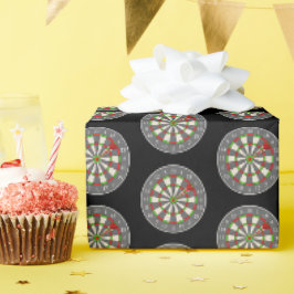 Papel De Regalo Dart Board On Black