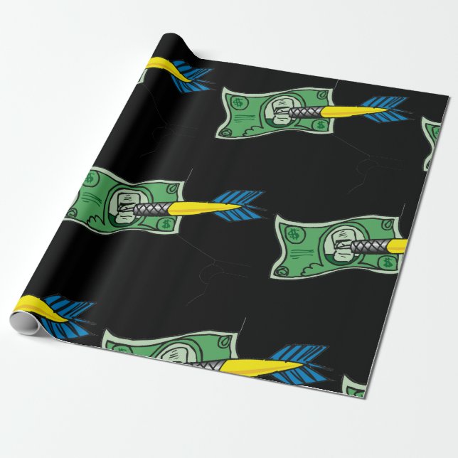 Papel De Regalo Darts Money (Desenrollado)