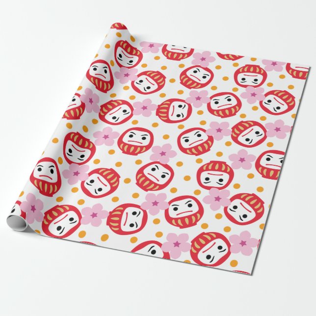 Papel De Regalo Daruma (Desenrollado)