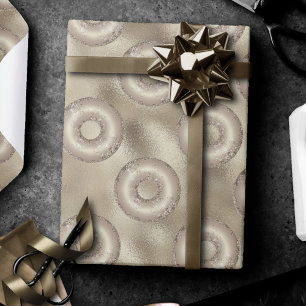 Papel De Regalo Dazzling Donuts   Espuma Elegante De Oro De Champa