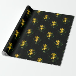 Papel de regalo de 30"x6' Glacier Lily Flower Mont