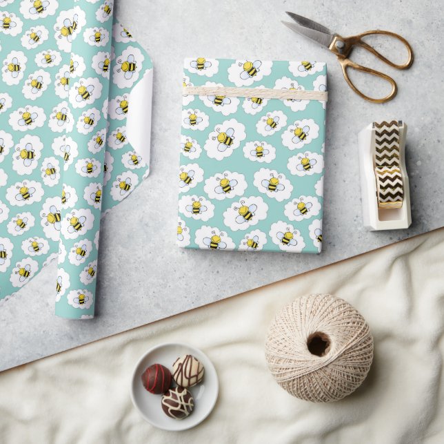 Papel de regalo de abeja melífera linda (Artesanía)