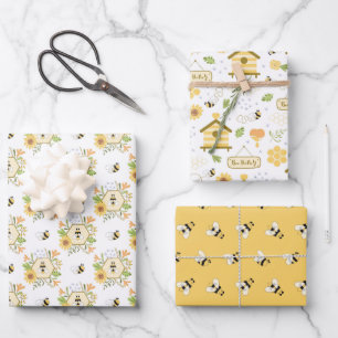 Papel de regalo de abeja, papel de regalo de abeja