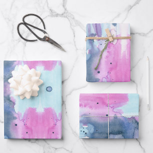 Papel de regalo de acuarela soñador para boda en h