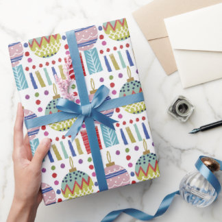 Papel de regalo de adorno de Navidad colorido