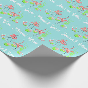 Papel de regalo de agradecimiento Flamingo Fandang