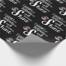 Papel de regalo de agradecimiento hojas 