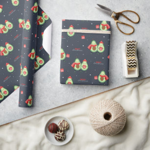 Papel de Regalo de Aguacate de Navidad