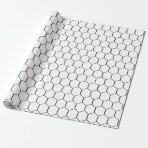 Papel de regalo de alambre de pollo de granja rúst