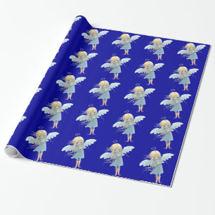 Papel de regalo de ángel de estrella linda