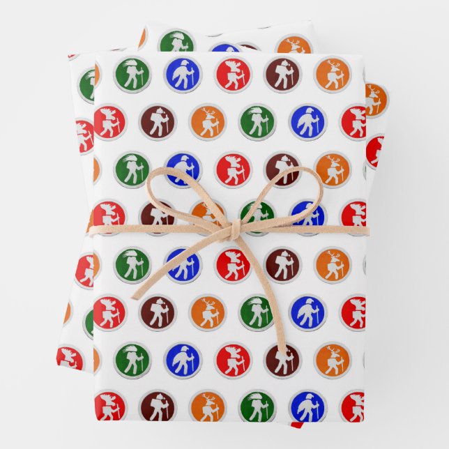 Papel de regalo de animales de senderismo (In situ)