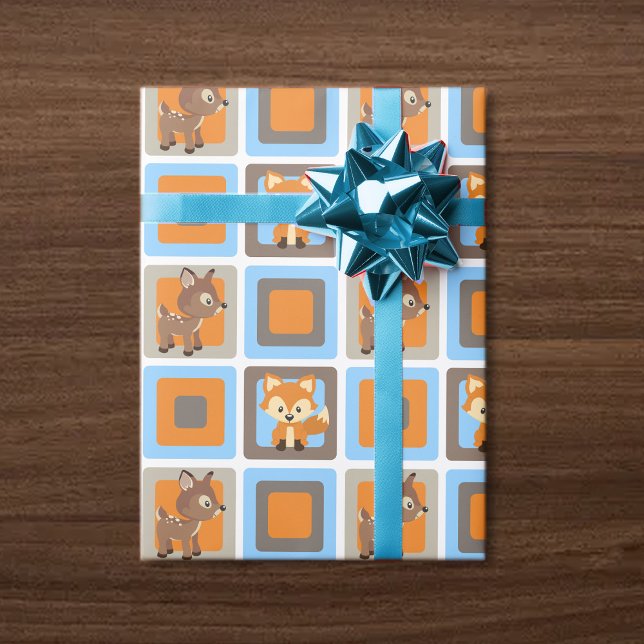 Papel de regalo de animales del bosque de madera a (Subido por el creador)