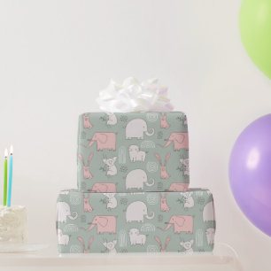 Papel de regalo de animales lindos