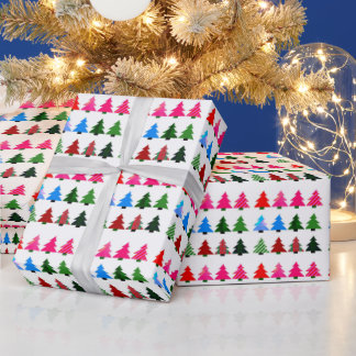 Papel de regalo de árbol de Navidad