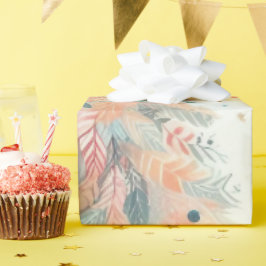 Papel de regalo de árbol de Navidad pastel chic 