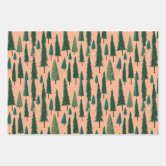 Papel de regalo de árbol rosa, papel de envolver n