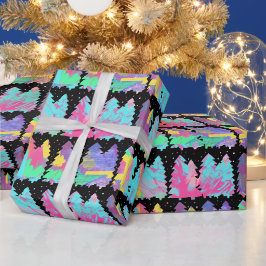 Papel de regalo de árboles de invierno
