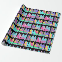 Papel de regalo de árboles de invierno