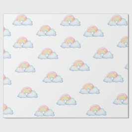 Papel de regalo de arcoíris pastel adorable