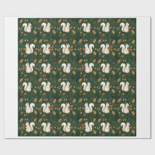 Papel de regalo de ardilla blanca de Olney