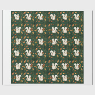 Papel de regalo de ardilla blanca de Olney