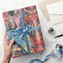 Papel de regalo de arte abstracto contemporáneo