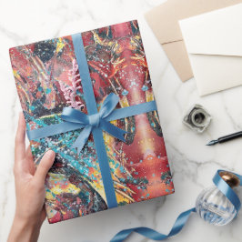 Papel de regalo de arte abstracto contemporáneo