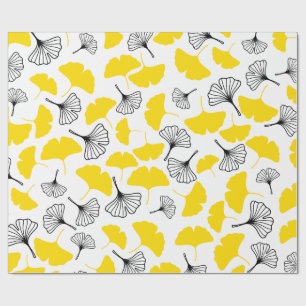 Papel de regalo de arte de Ginkgo Biloba elegante 