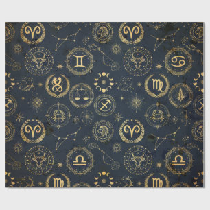 Papel de regalo de astronomía vintage