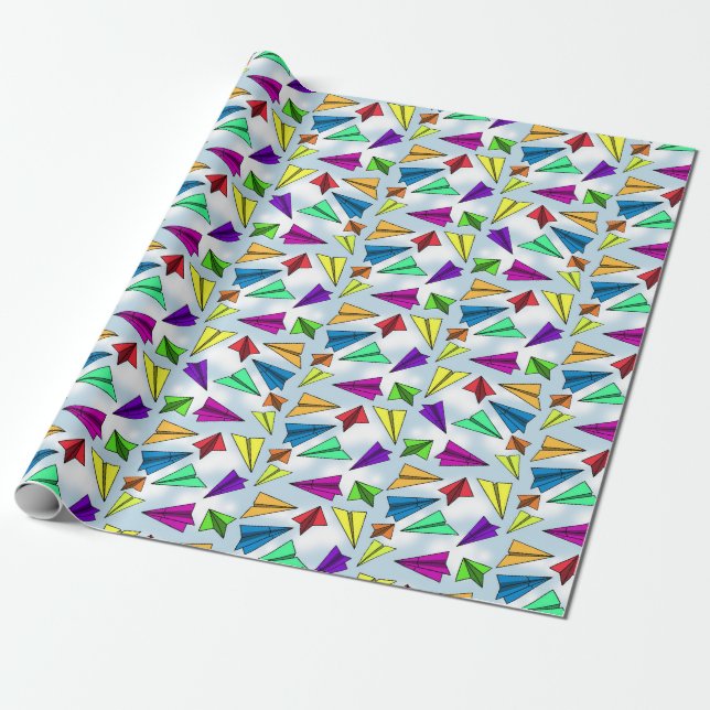 Papel de regalo de avión de papel Skyward (Desenrollado)