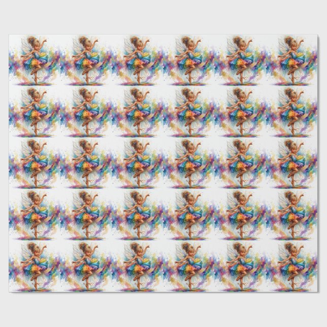 Papel de regalo de bailarina (Superficie plana)