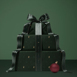 Papel de regalo de bailarina verde y reno