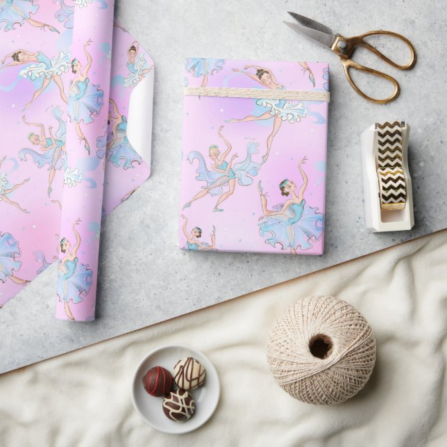 Papel de regalo de bailarinas elegantes (Artesanía)