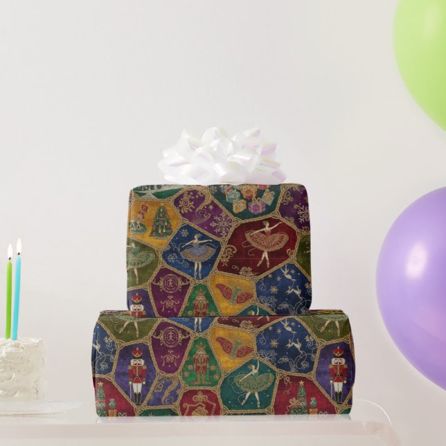 Papel de regalo de ballet de cascanueces mosaico v (Regalos de fiesta)