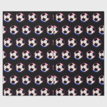 Papel de regalo de balón de fútbol atrevido