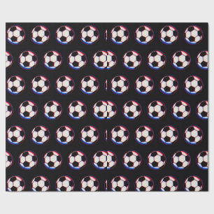 Papel de regalo de balón de fútbol atrevido
