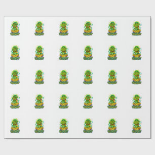 Papel de regalo de bambú afortunado Envoltura de r