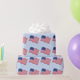 Papel de regalo de bandera americana patriótica