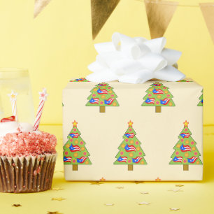 Papel de regalo de Bandera de árbol de Navidad Bor