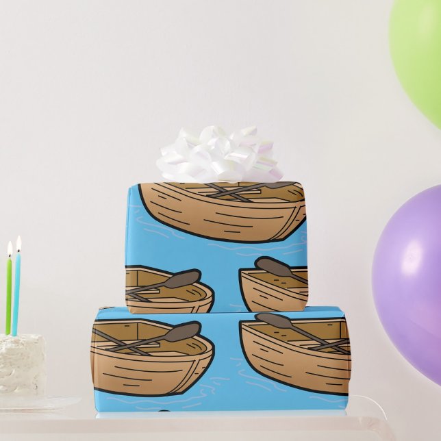 Papel de regalo de barca a remo marrón (Subido por el creador)