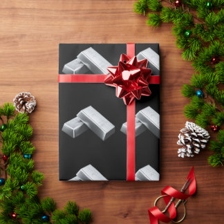 Papel de Regalo de Barras de Plata
